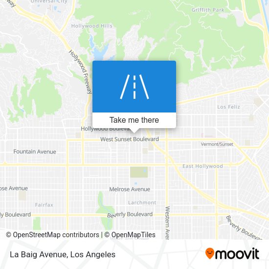 Mapa de La Baig Avenue