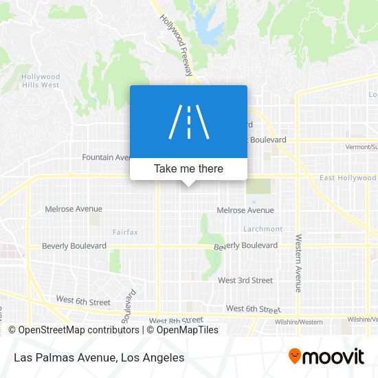 Mapa de Las Palmas Avenue