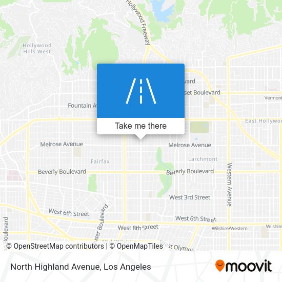 Mapa de North Highland Avenue