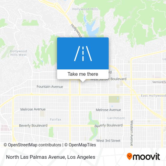 North Las Palmas Avenue map