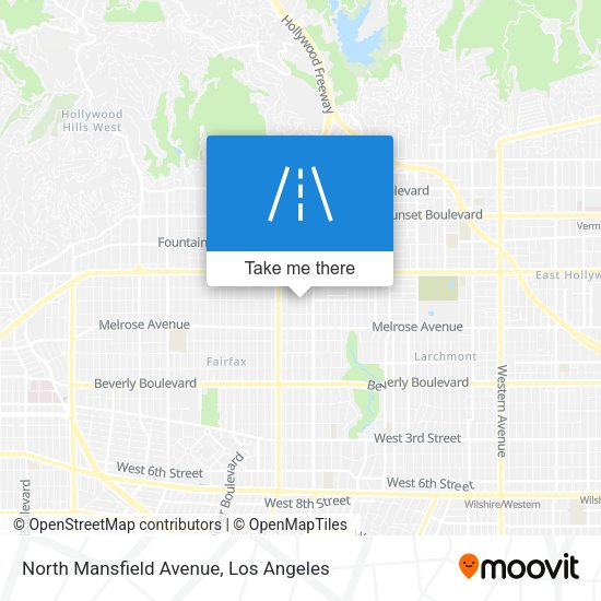 North Mansfield Avenue map