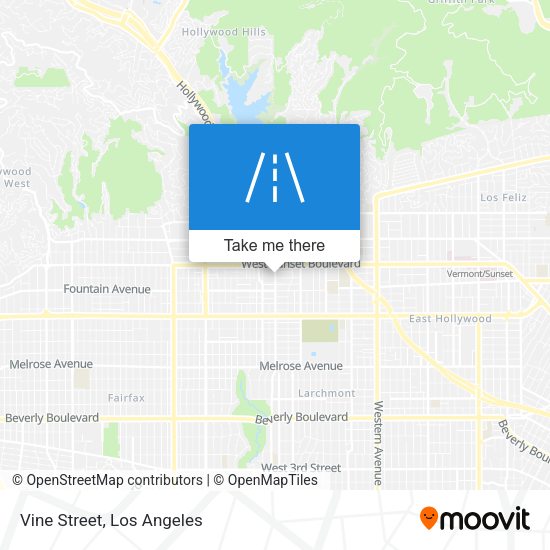 Mapa de Vine Street