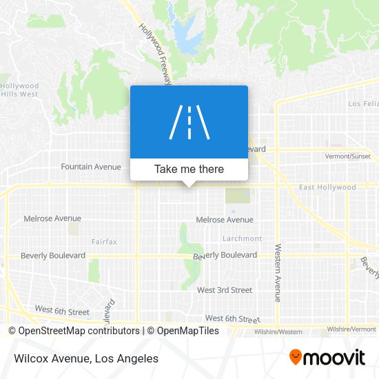 Mapa de Wilcox Avenue