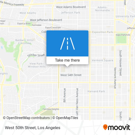 Mapa de West 50th Street