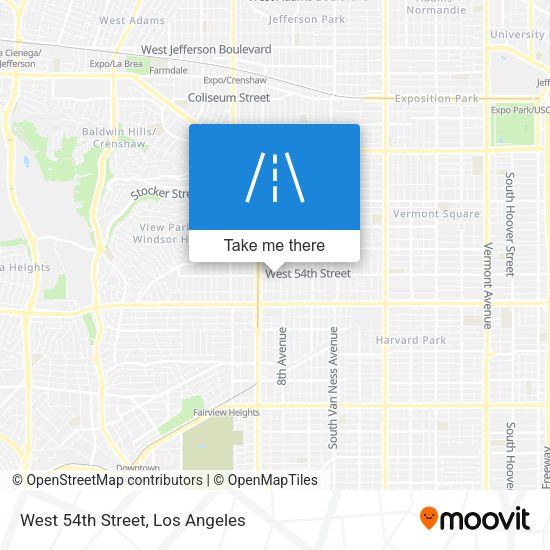 West 54th Street map