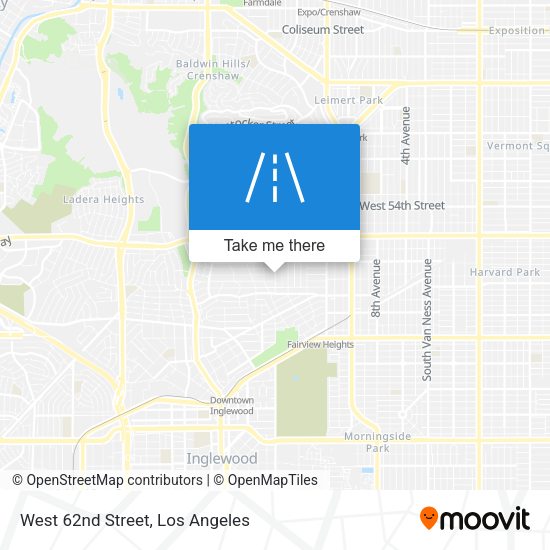 West 62nd Street map