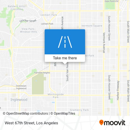 West 67th Street map