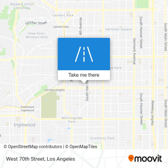 West 70th Street map
