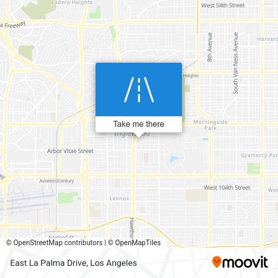 East La Palma Drive map
