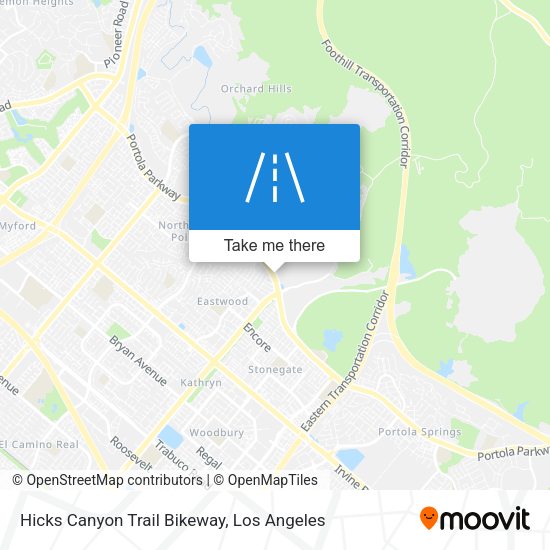 Hicks Canyon Trail Bikeway map