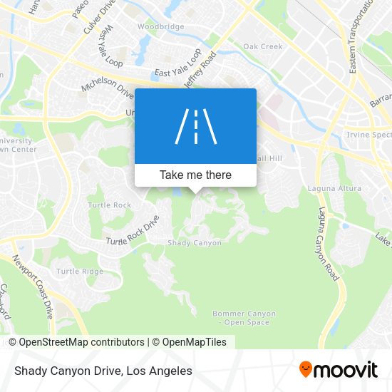 Mapa de Shady Canyon Drive