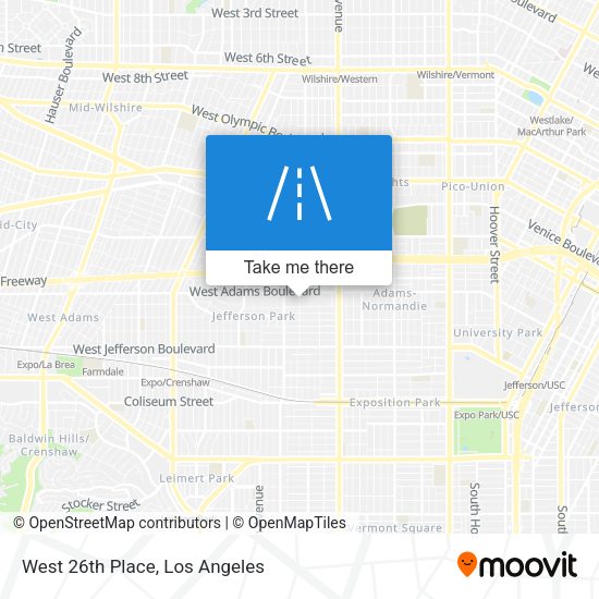 West 26th Place map