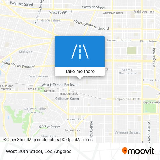 Mapa de West 30th Street