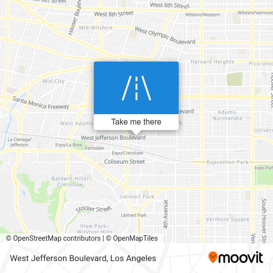 West Jefferson Boulevard map