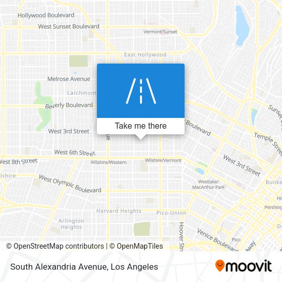 Mapa de South Alexandria Avenue