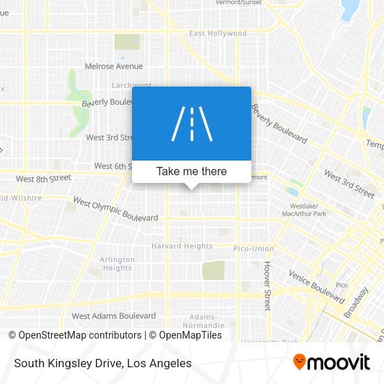South Kingsley Drive map