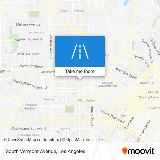 South Vermont Avenue map