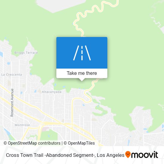 Cross Town Trail -Abandoned Segment- map