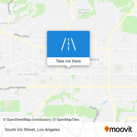South Iris Street map