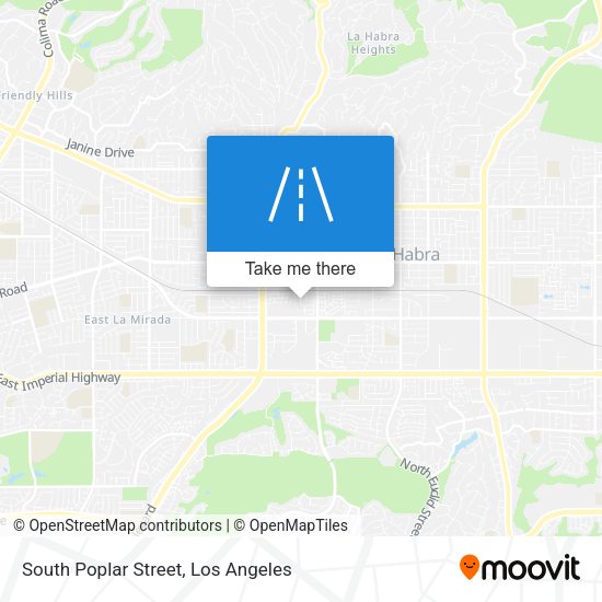 South Poplar Street map