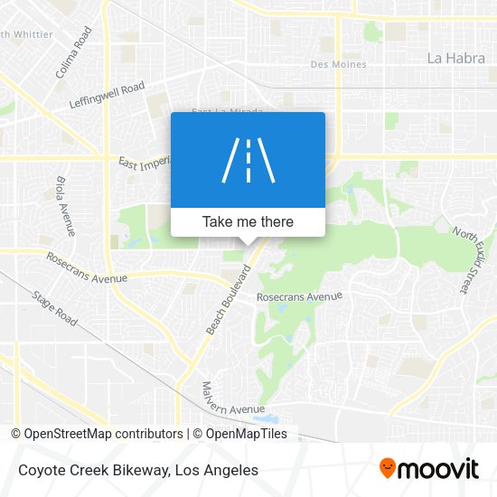 Mapa de Coyote Creek Bikeway
