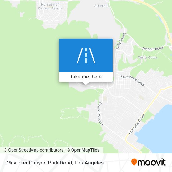 Mcvicker Canyon Park Road map