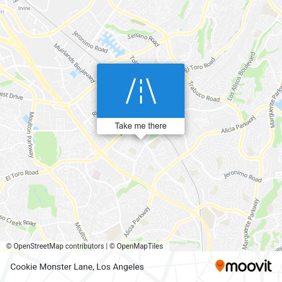 Cookie Monster Lane map