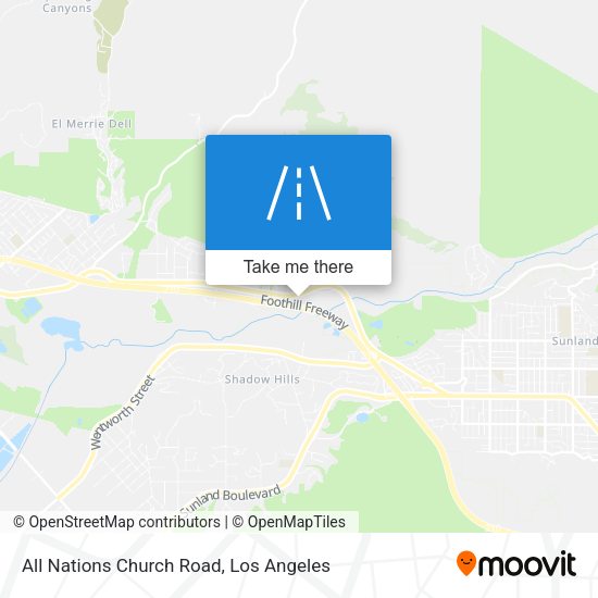All Nations Church Road map