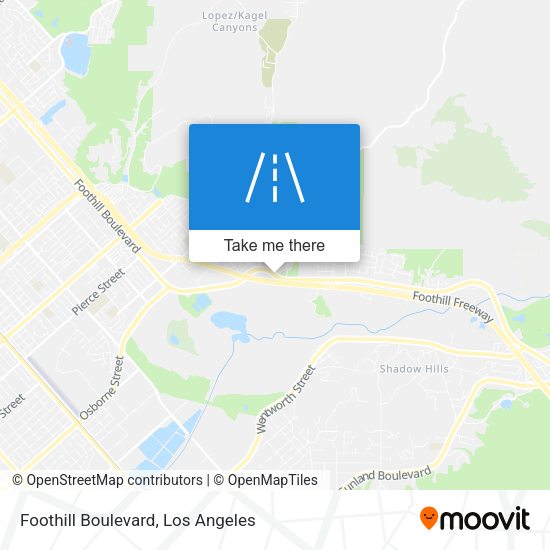 Foothill Boulevard map