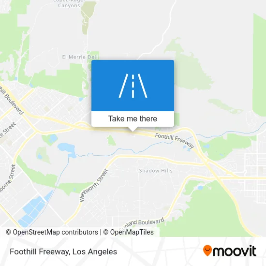 Foothill Freeway map