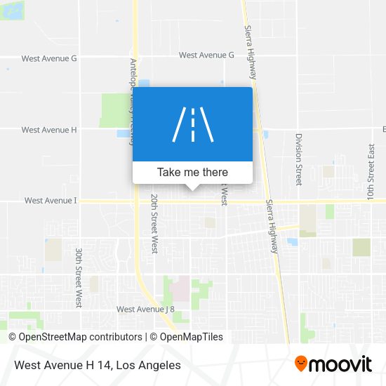 Mapa de West Avenue H 14