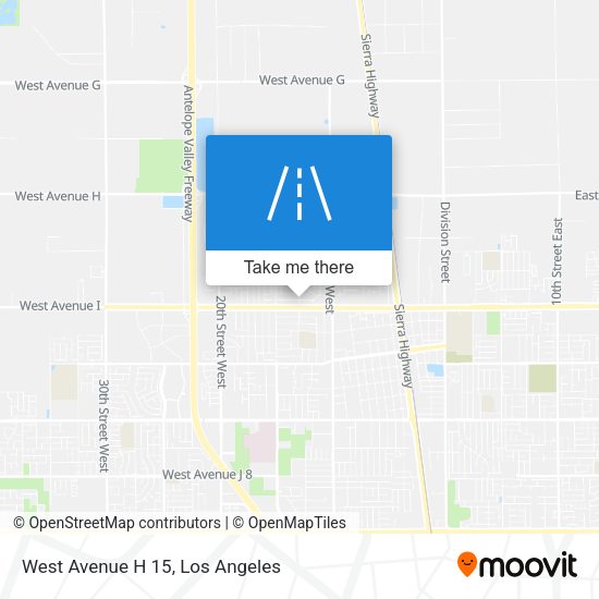 Mapa de West Avenue H 15