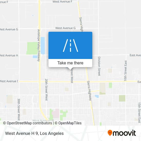 Mapa de West Avenue H 9