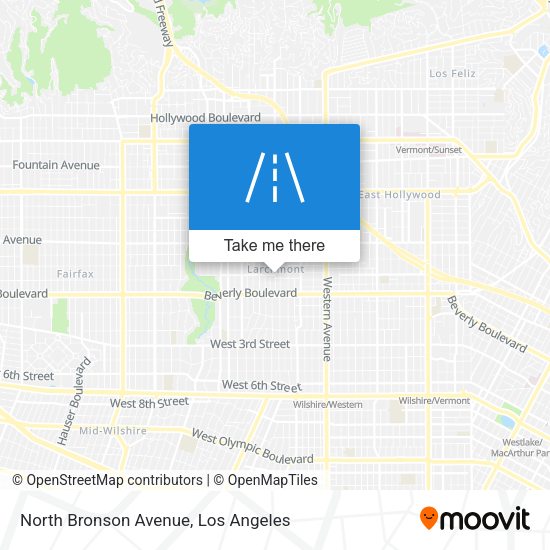 North Bronson Avenue map