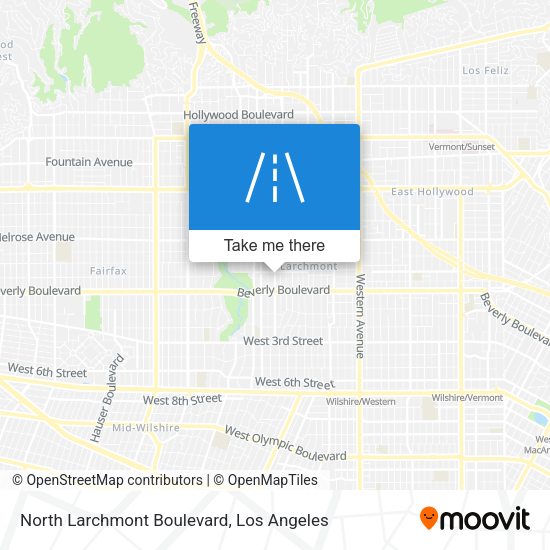 Mapa de North Larchmont Boulevard