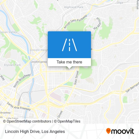 Lincoln High Drive map
