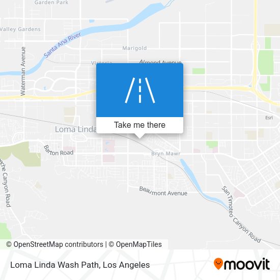 Mapa de Loma Linda Wash Path