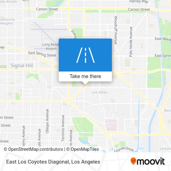 East Los Coyotes Diagonal map