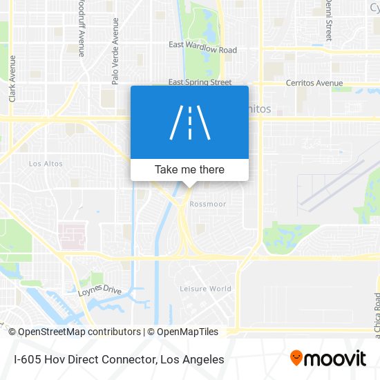 I-605 Hov Direct Connector map