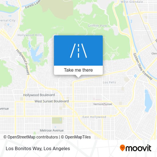 Los Bonitos Way map