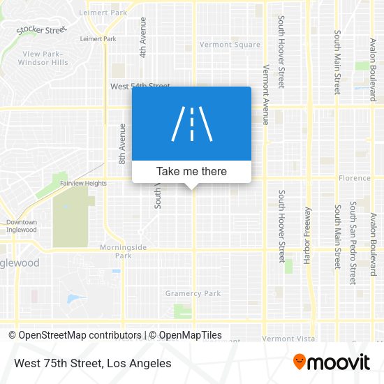 West 75th Street map