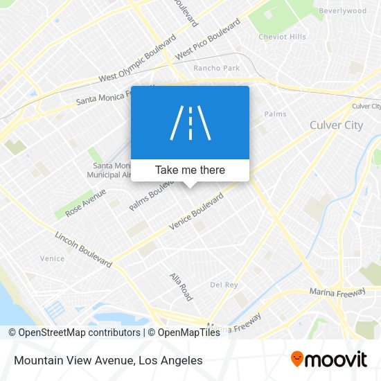 Mountain View Avenue map