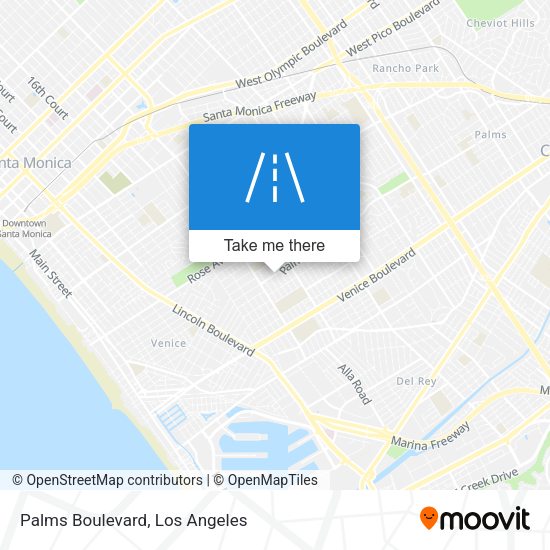 Palms Boulevard map