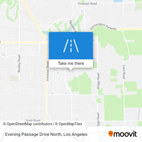 Evening Passage Drive North map