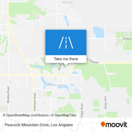 Peacock Mountain Drive map