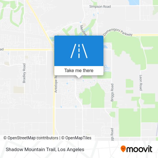 Shadow Mountain Trail map