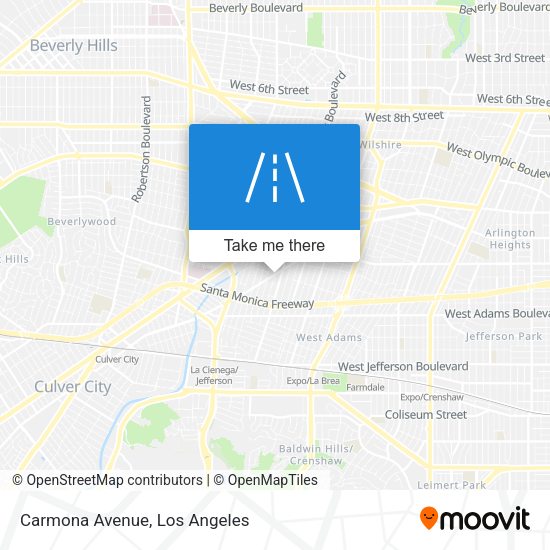 Mapa de Carmona Avenue