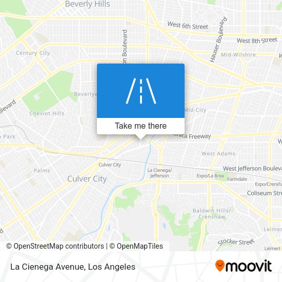 Mapa de La Cienega Avenue