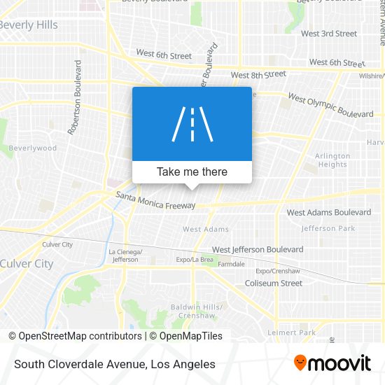 South Cloverdale Avenue map