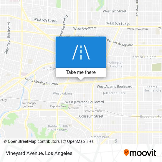 Vineyard Avenue map